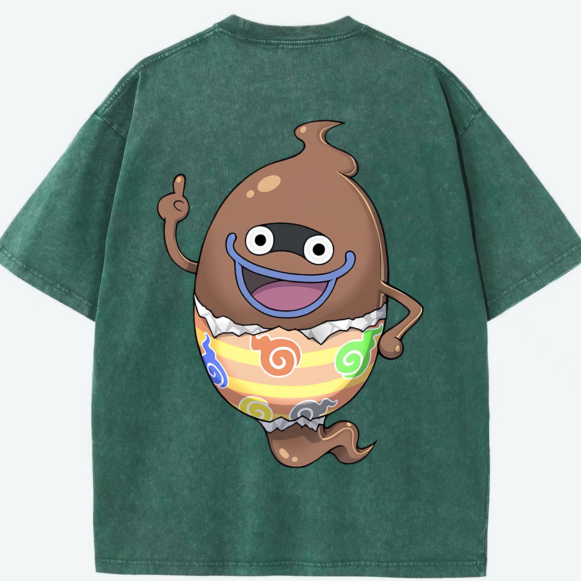 （画像用） 妖怪ウォッチ Yo-kai Watch 綿100% ヴィンテージ風 半袖Tシャツ（背面プリント）